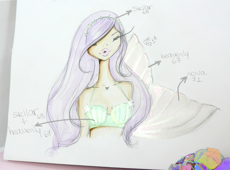 prima celestial watercolors mermaid