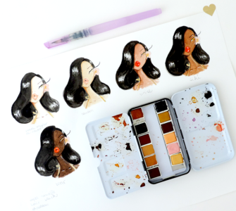 New Prima watercolor sets review and swatches: Complexions