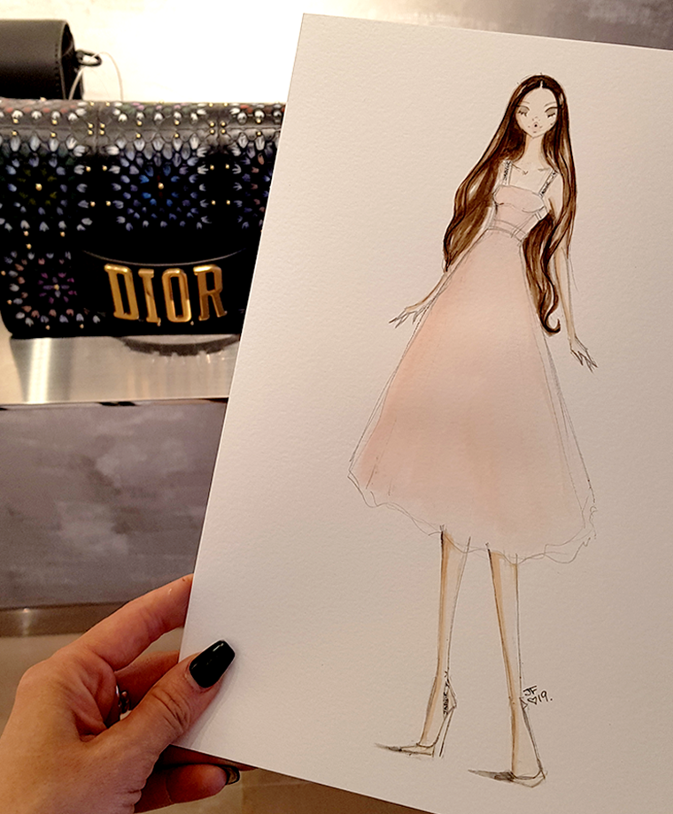 fashion illustrator Boca Raton Josefina Fernandez Dior 1