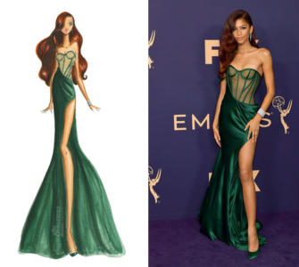 Zendaya Emmys fashion illustration by josefina fernandez