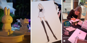 Live sketching at the W South Beach- Miami Art Basel 2019