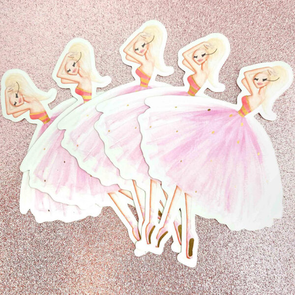 Ballerina Rose Gold Stickers by Josefina Fernandez