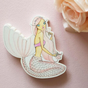 Rose Pearl Mermaid Stickers by Josefina Fernandez
